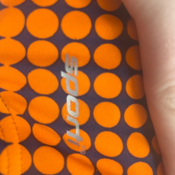 SPORTI orange & navy molecule thin strap swim race suit NWT - Picture 6 of 8